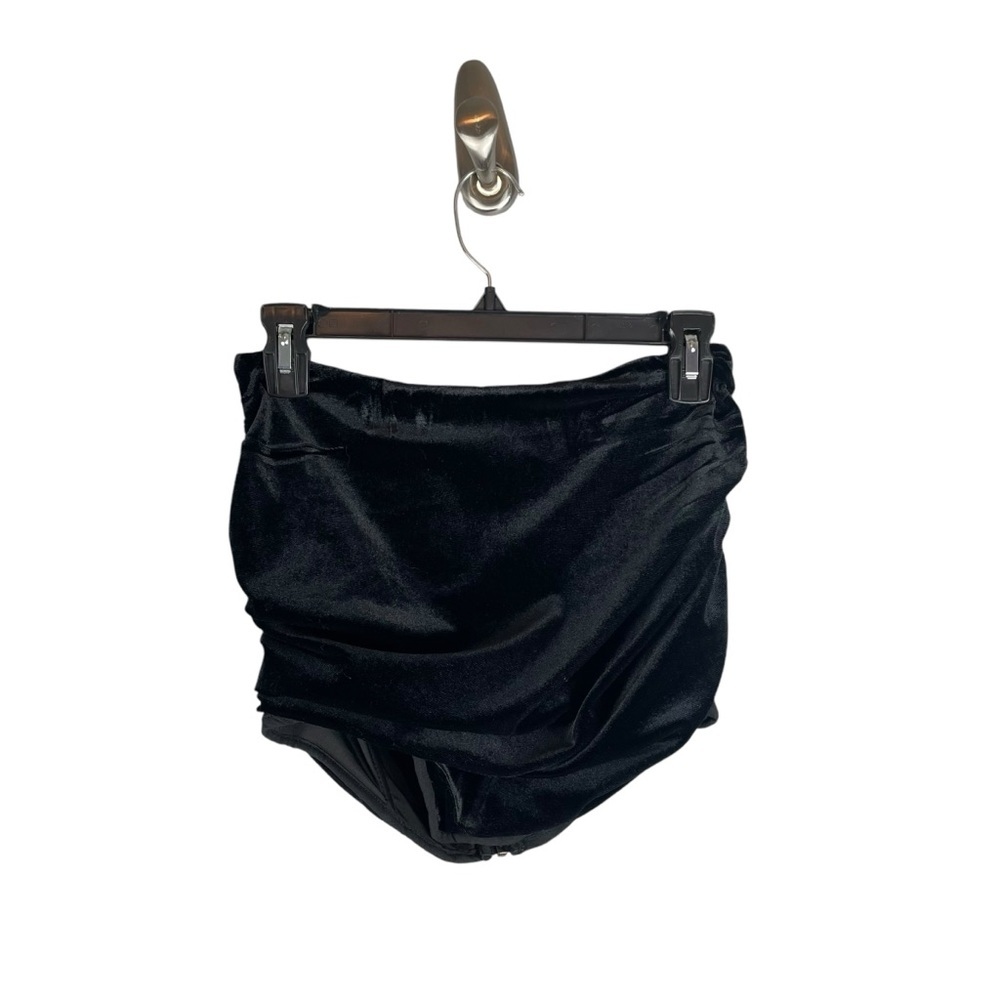 Princess Polly Black Velour Sleeveless Corset Top size 8
